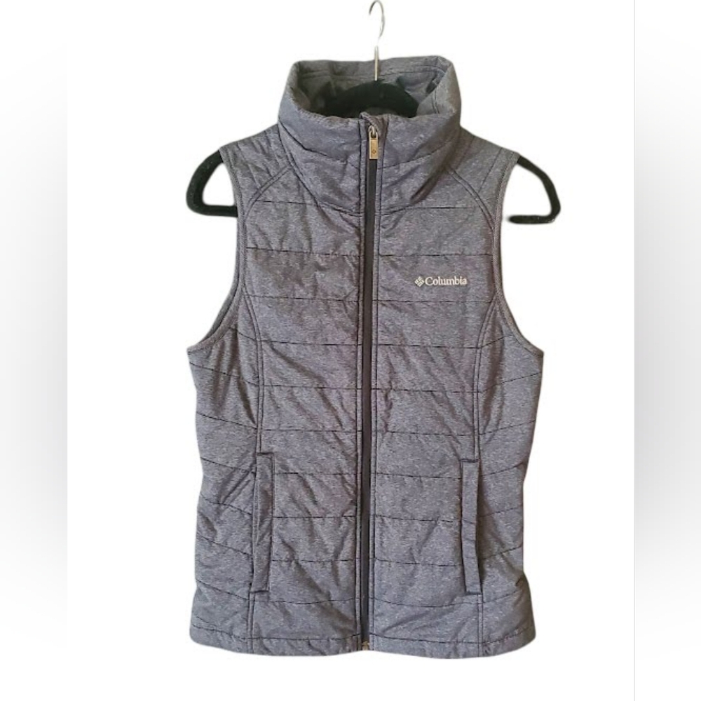 Columbia Gray Quilted Puffer Vest (S)